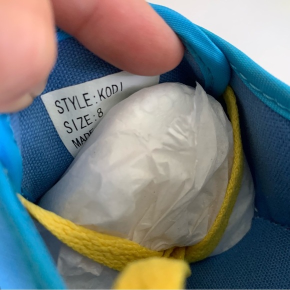 Cute To The Core duck Print blue yellow Lace Up Sneakers Women’s US 8 M - Picture 9 of 9